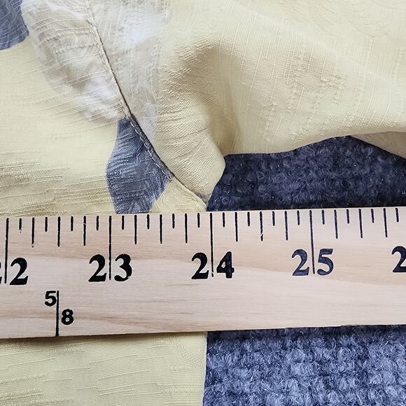 Tommy Bahama Shirt Mens Medium Yellow Silk Button Up Hawaiian Camp Loop Collar - Picture 5 of 16